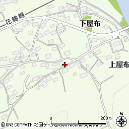秋田県鹿角市十和田末広上屋布周辺の地図