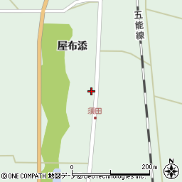 秋田県能代市須田屋布添72周辺の地図