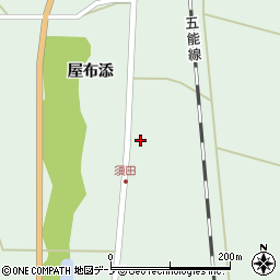 秋田県能代市須田屋布添92周辺の地図