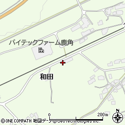 秋田県鹿角市十和田末広和田15周辺の地図