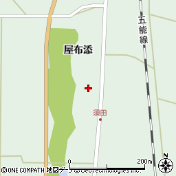 秋田県能代市須田屋布添20周辺の地図