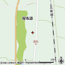 秋田県能代市須田屋布添70周辺の地図