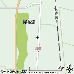 秋田県能代市須田屋布添69周辺の地図