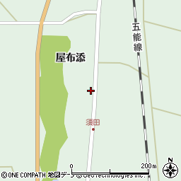 秋田県能代市須田屋布添68周辺の地図