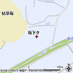 秋田県鹿角市花輪坂下タ周辺の地図