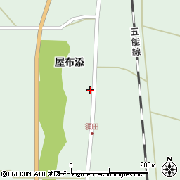 秋田県能代市須田屋布添67周辺の地図