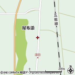 秋田県能代市須田屋布添65周辺の地図