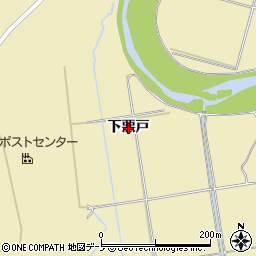 秋田県大館市大披（下悪戸）周辺の地図
