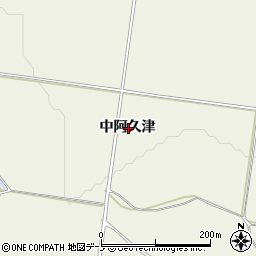 秋田県大館市二井田中阿久津周辺の地図