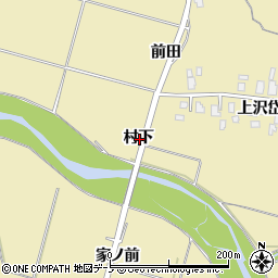 秋田県大館市出川村下周辺の地図