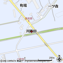秋田県鹿角市花輪川原田周辺の地図