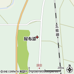秋田県能代市須田屋布添62周辺の地図