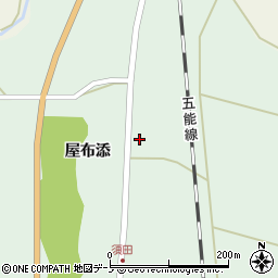 秋田県能代市須田（屋布添）周辺の地図
