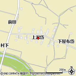 秋田県大館市出川上沢岱周辺の地図