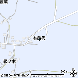 秋田県鹿角市花輪本苗代周辺の地図