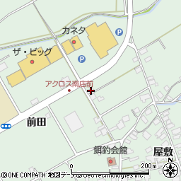 秋田県大館市餌釣前田294周辺の地図