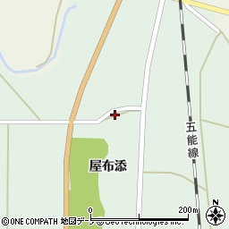 秋田県能代市須田屋布添36周辺の地図