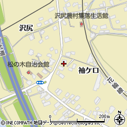 秋田県鹿角市十和田錦木袖ケ口周辺の地図