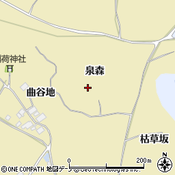 秋田県鹿角市十和田錦木泉森周辺の地図