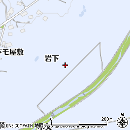 秋田県鹿角市花輪岩下周辺の地図