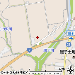 秋田県北秋田市綴子家下タ265周辺の地図