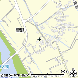 秋田県大館市池内萱野周辺の地図