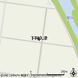 秋田県大館市二井田下阿久津周辺の地図