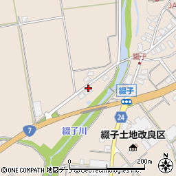 秋田県北秋田市綴子家下タ周辺の地図