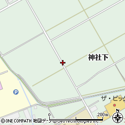 秋田県大館市餌釣神社下周辺の地図