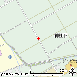 秋田県大館市餌釣（神社下）周辺の地図
