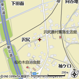 秋田県鹿角市十和田錦木沢尻周辺の地図