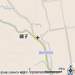 秋田県北秋田市綴子家下タ188周辺の地図