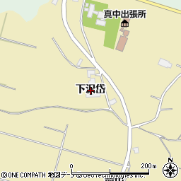 秋田県大館市出川下沢岱周辺の地図