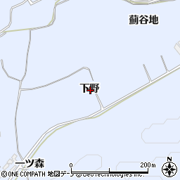 秋田県鹿角市花輪下野周辺の地図