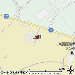 秋田県大館市出川上野周辺の地図