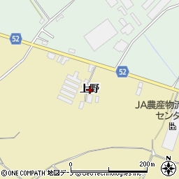 秋田県大館市出川（上野）周辺の地図