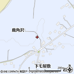 秋田県鹿角市花輪鹿角沢周辺の地図