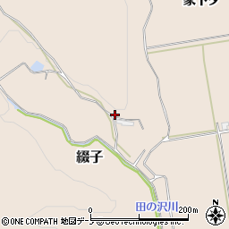 秋田県北秋田市綴子家下タ261周辺の地図