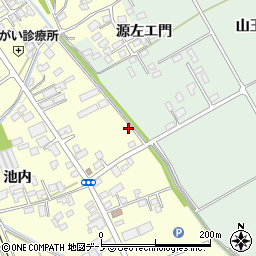 秋田県大館市池内池内117周辺の地図