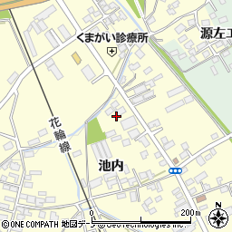 秋田県大館市池内池内77-1周辺の地図