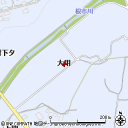 秋田県鹿角市花輪大用周辺の地図