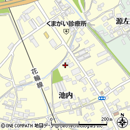 秋田県大館市池内池内77周辺の地図