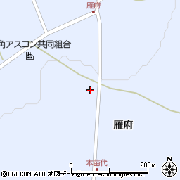 秋田県鹿角市花輪雁府周辺の地図