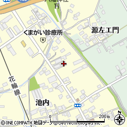 秋田県大館市池内池内139周辺の地図