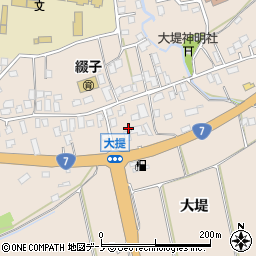 秋田県北秋田市綴子大堤周辺の地図
