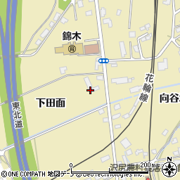 秋田県鹿角市十和田錦木（下田面）周辺の地図