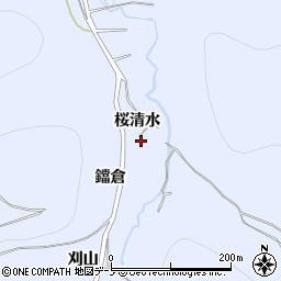 岩手県二戸市石切所桜清水周辺の地図