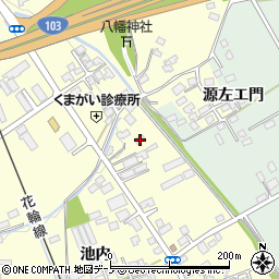 秋田県大館市池内池内146周辺の地図