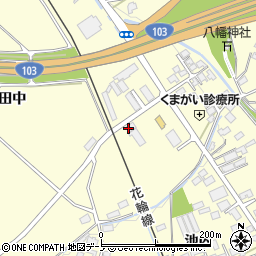 秋田県大館市池内田中周辺の地図