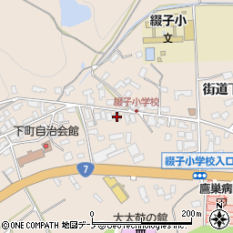 秋田県北秋田市綴子大堤道下周辺の地図